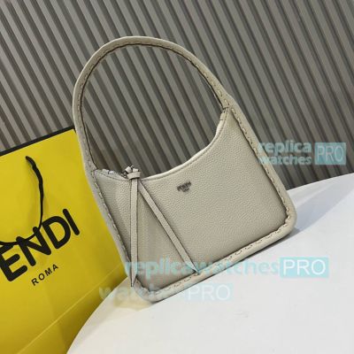 Replica Fend-i Fendessence Selleria Light Grey Hobo Bag Large Size